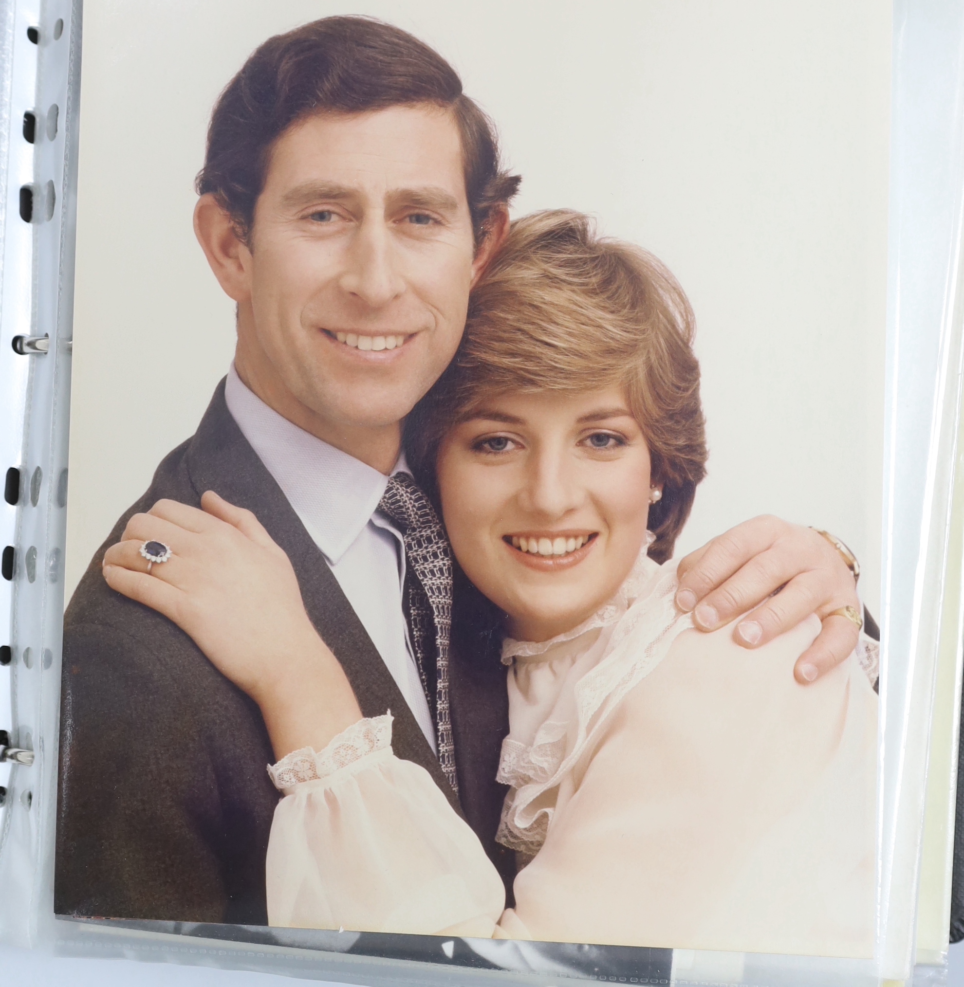 An album of photos of movie and TV stars and Royal family, and ephemera including autographs